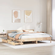 Letto senza Materasso 200x200 cm in Legno Massello di Pino 3301737