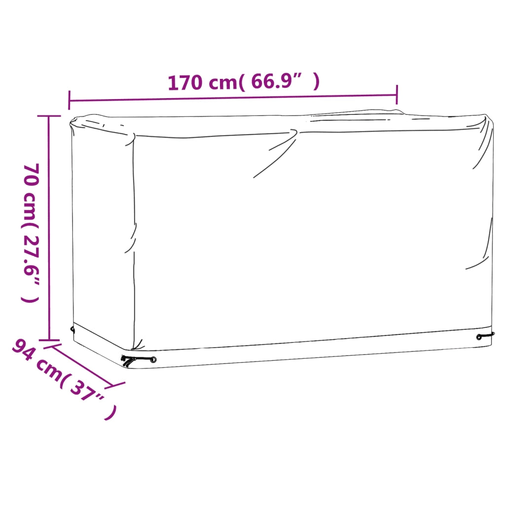 Copertura Mobili Giardino | Telone per mobili da esterni 8 Occhielli 170x94x70 cm Rettangolare