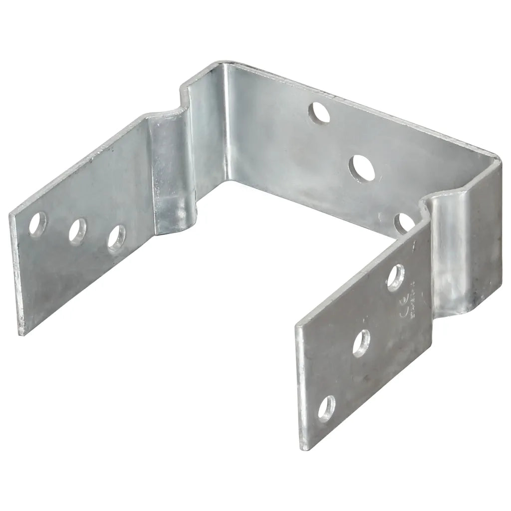 vidaXL Picchetti per Recinzione 12pz Argento 14x6x15cm Acciaio Zincato