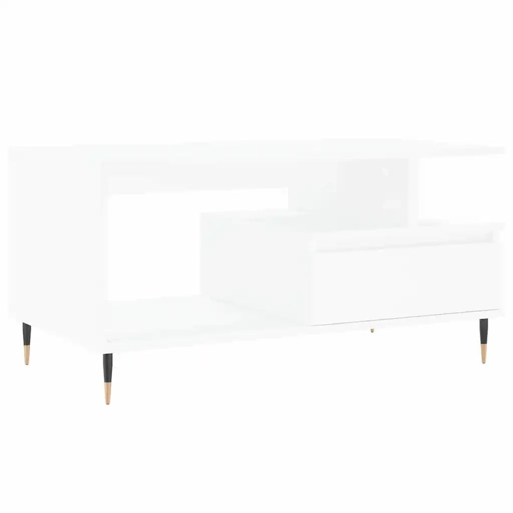 vidaXL Tavolino da Salotto Bianco 90x49x45 cm in Legno Multistrato