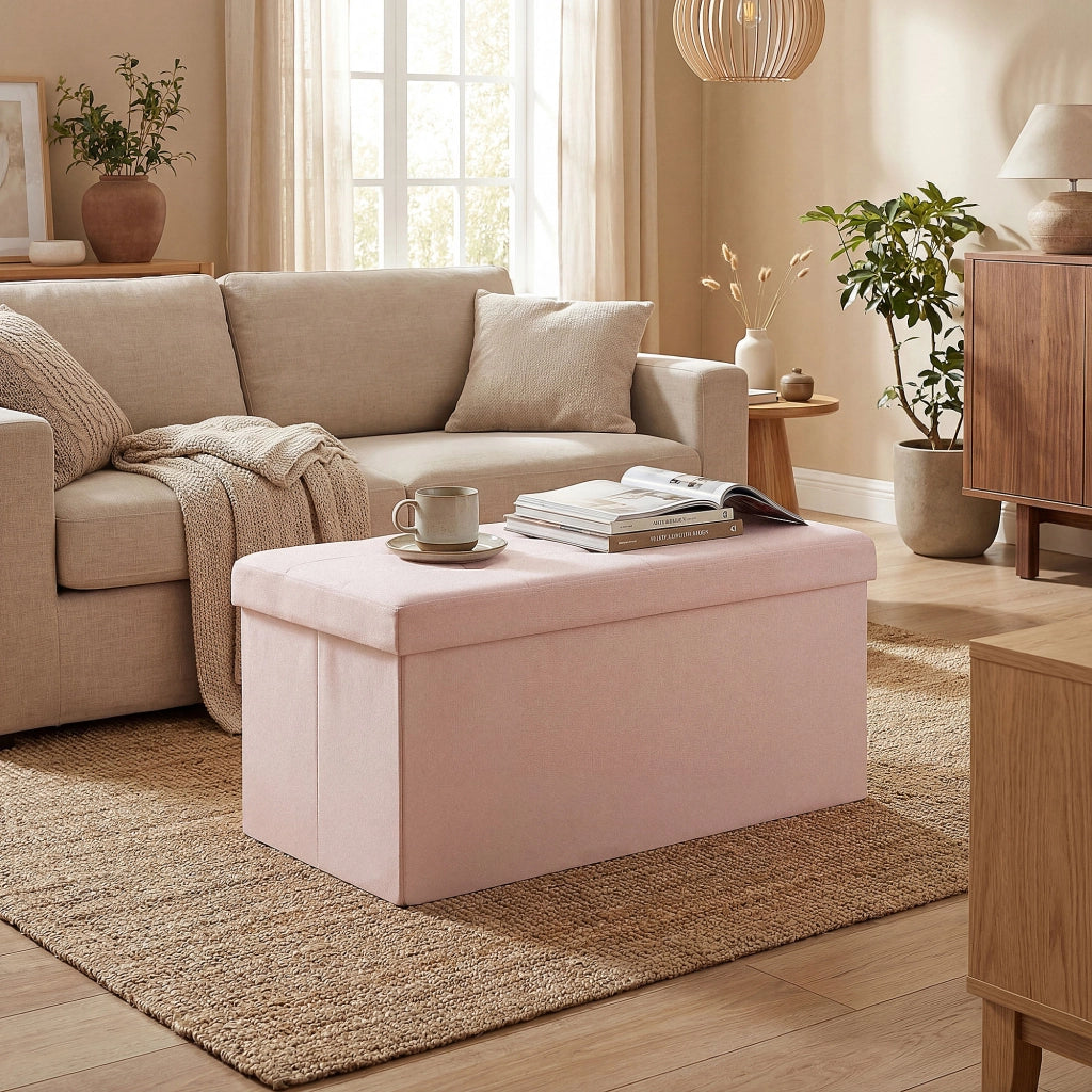 Cassa Panca Pieghevole ¨C zephmum ¨C Rosa 76x38x38 cm