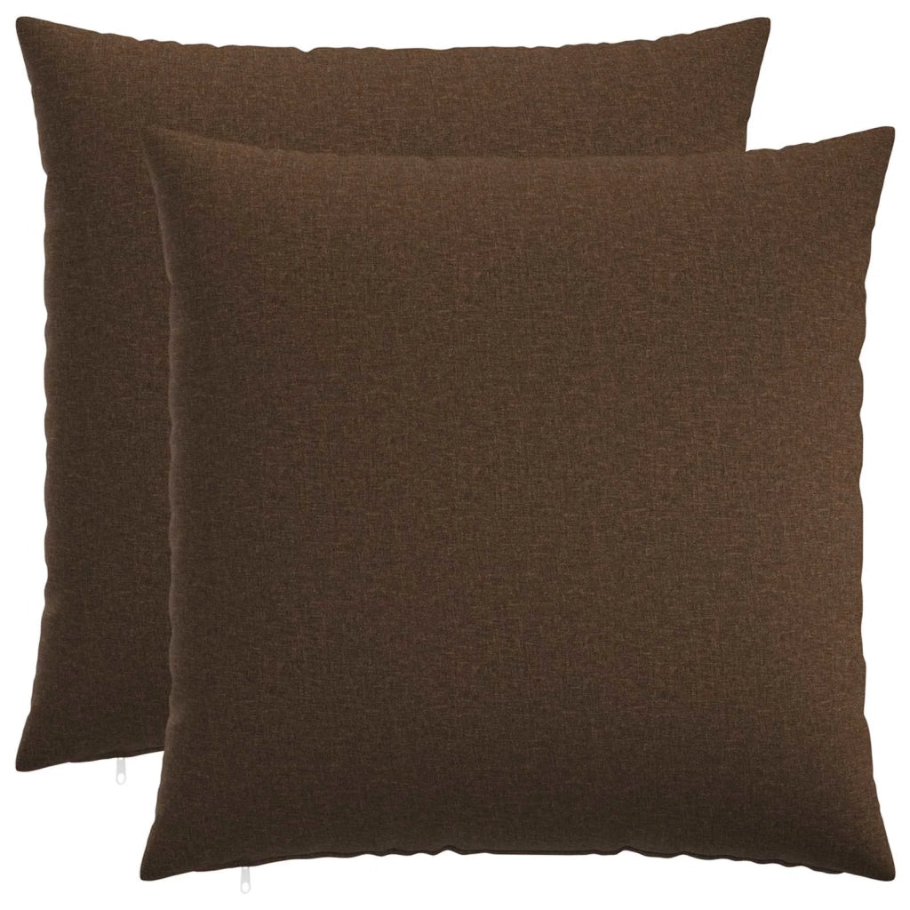 Federa 2 pz HEERLEN Marrone 60 x 60 cm Tessuto 912533