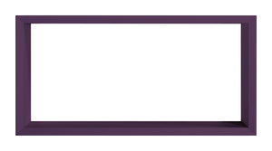 Mensola Cubo da Parete 70x35x15,5 cm in Fibra di Legno Artù Viola Melanzana