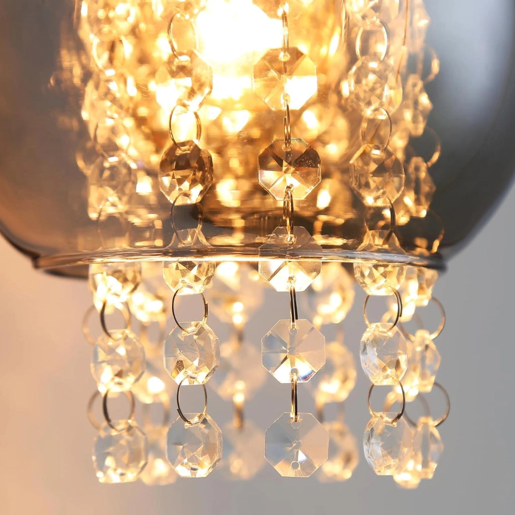 Lampada a sospensione ZMH E27 da sala da pranzo 1 fiamma lampada a sospensione in vetro moderno per soggiorno cucina