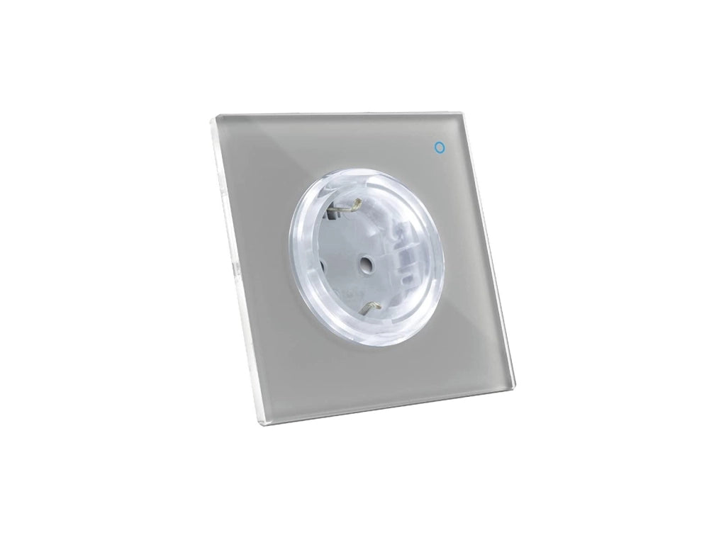 Presa Intelligente tipo F Shuko con Wi-Fi integrato iotty Smart Outlet OSWDE 16A Touch Panel Compatibile con Google Alexa e Siri