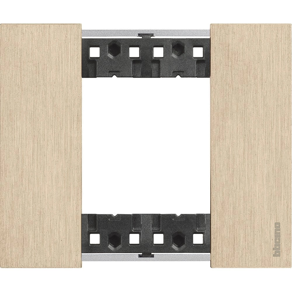 Placca Bticino Living Now 2 moduli oro KA4802ZW