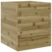 Fioriera rialzata per piante fiori terrazza giardino 40 x 40 x 46 cm legno di pino impregnato marrone 02_0037561
