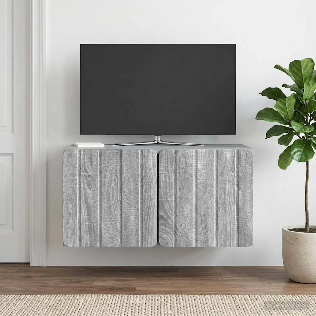 Mobile Porta TV da Muro 59,5 x 31 x 30 cm Sonoma grigio 898371