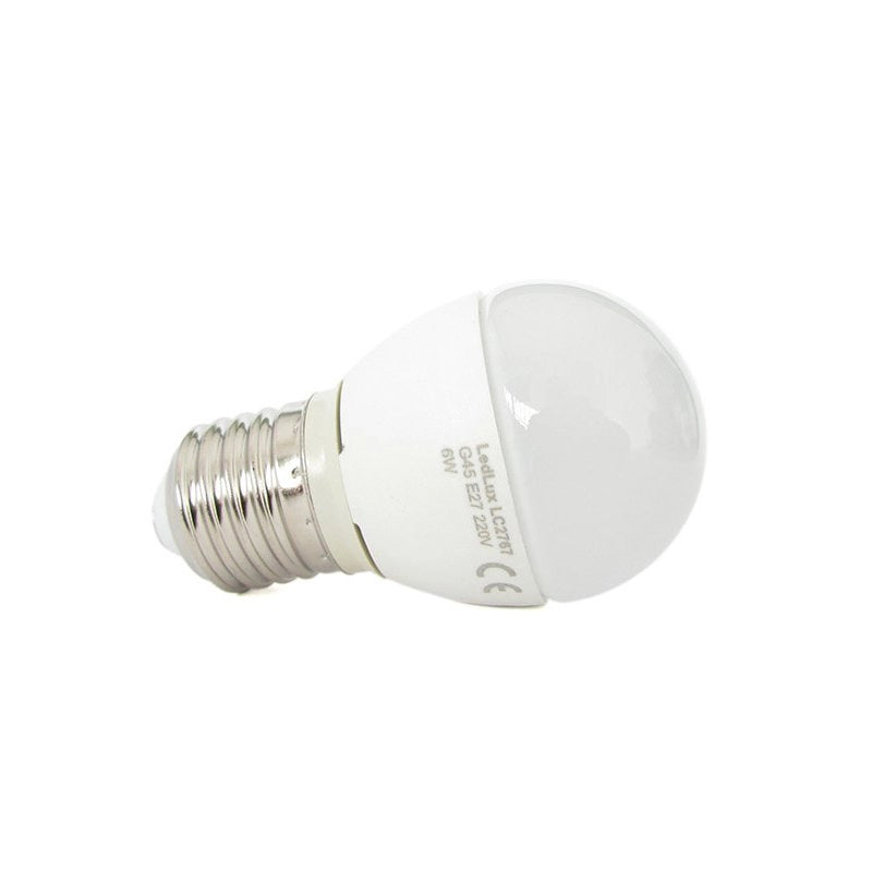 Lampada A Led E27 G45 5,5W Neutro 4000K Forma Sfera Bulbo Palla 240 Gradi 220V Chip Samsung SKU-175