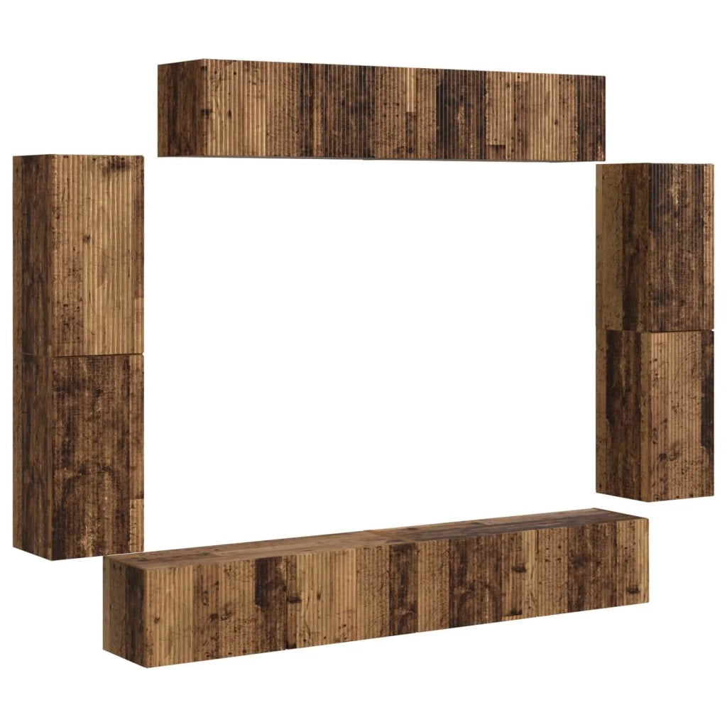 Mobile TV 8 pcs Legno vecchio