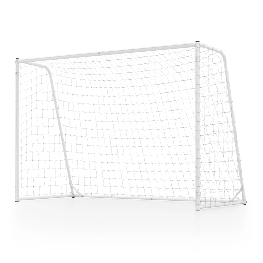 Porta calcio esterno telaio metallo rete pe 8 picchetti 16 fascette, Porta calcio facile montaggio attrezzatura allenamento bambini giovani adulti 300x204 cm