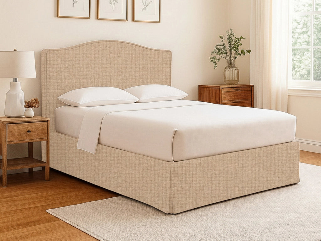Eccles, Letto Singolo Sfoderabile Made in Italy, Beige