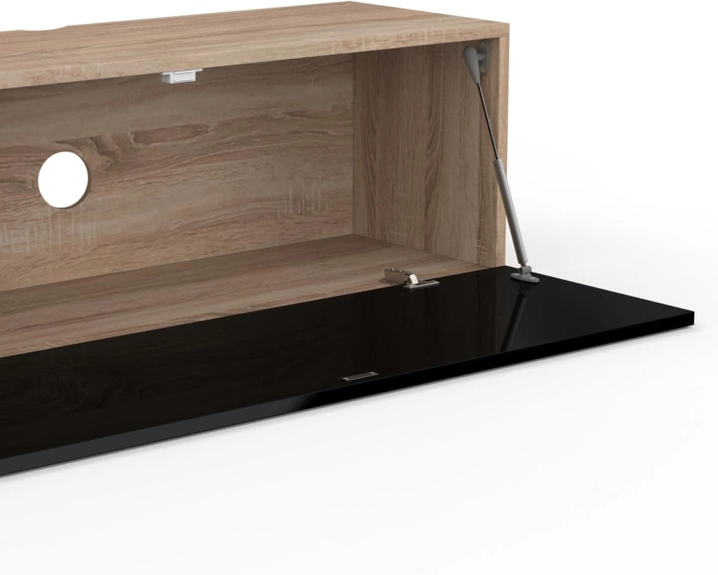 Mobile TV a parete 180 cm ELIO a 2 ante in legno e nero