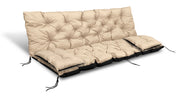 AIO FACTORY Set di cuscini da giardino 100x60x50 cm impermeabile beige