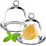 Contenitore in vetro KADAX per limoni con coperchio, per limoni e pomodori, 2 pezzi.