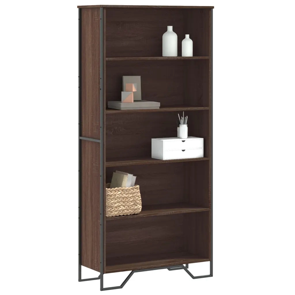 Libreria-Scaffale per Libri-Mobile di Stoccaggio Rovere Marrone 80x31x169 cm in Truciolato