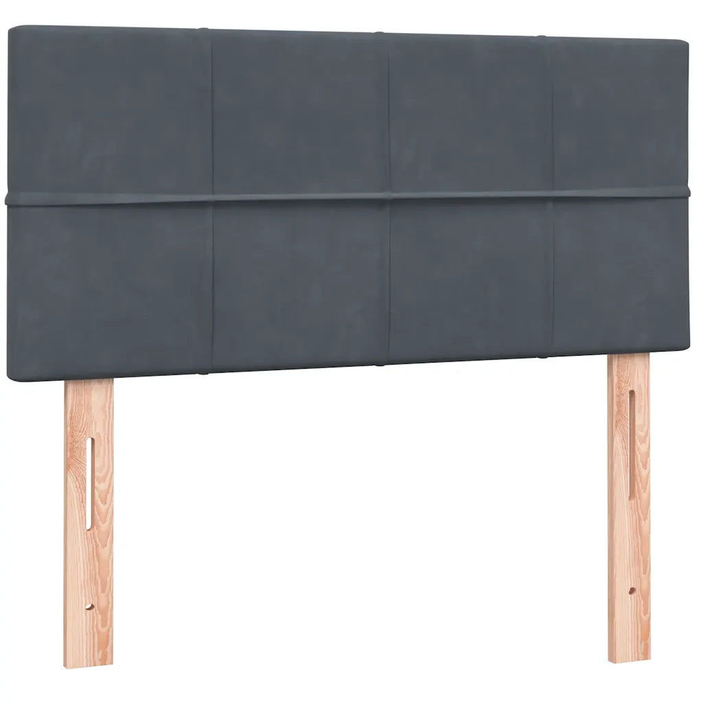 Giroletto a Molle con Materasso Grigio Scuro 80x210 cm Velluto 3318094