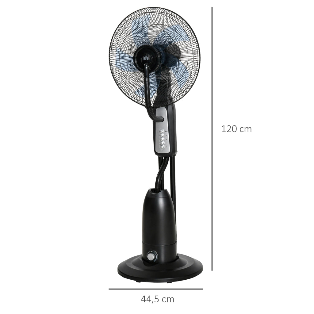 Ventilatore nebulizzatore 90W con ruote ¨C zephmum ¨C grigio e nero