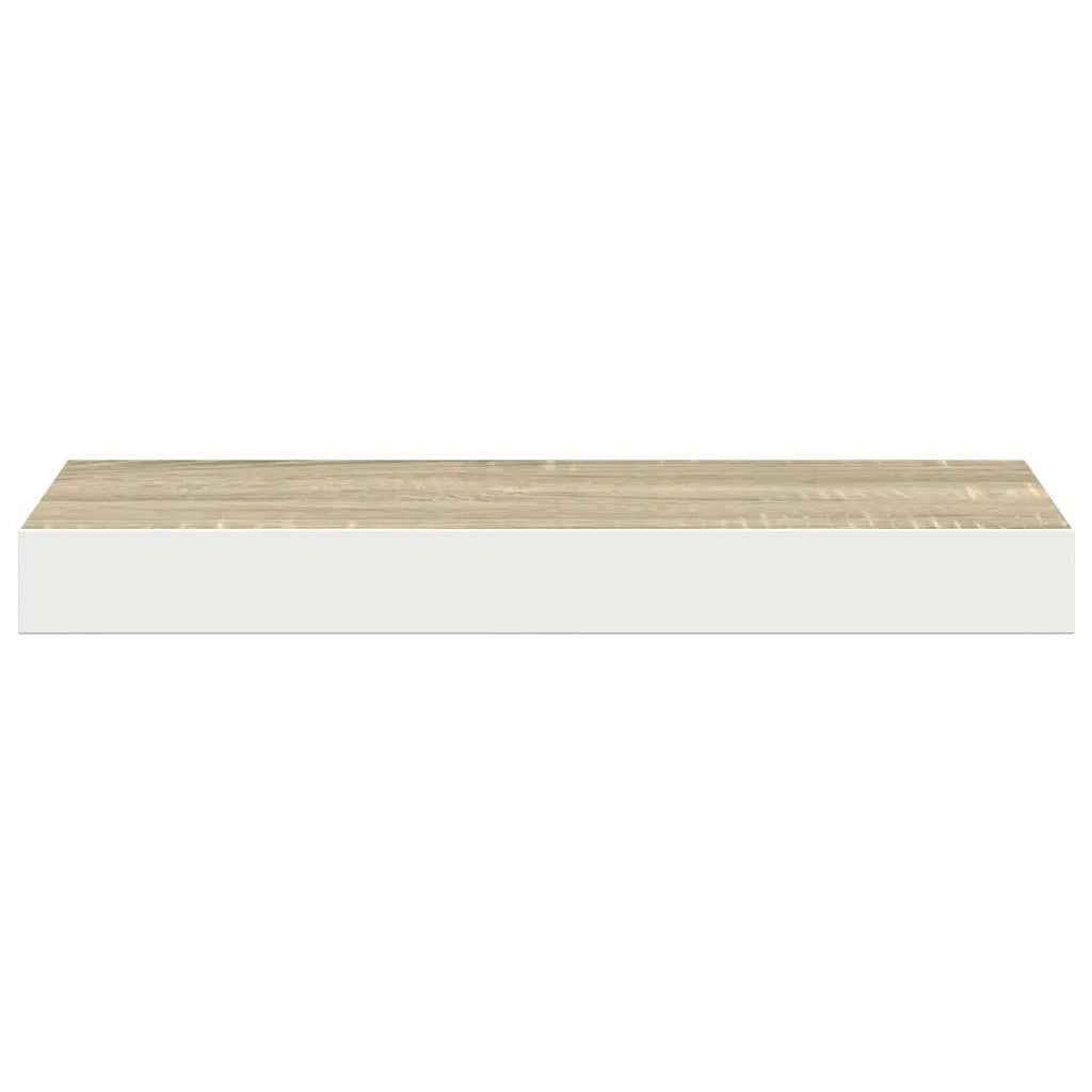 Scaffale a Parete Rovere e Bianco 50x23x3,8 cm in MDF cod mxl 33017
