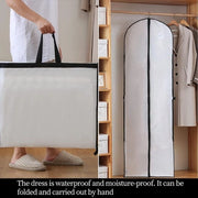 Zak per abiti 180 x 60 cm - Adattabile cassa per abiti - Tas per abiti da sposa - Contenitore per abiti per vestito, giacca e abito (Set da 3)