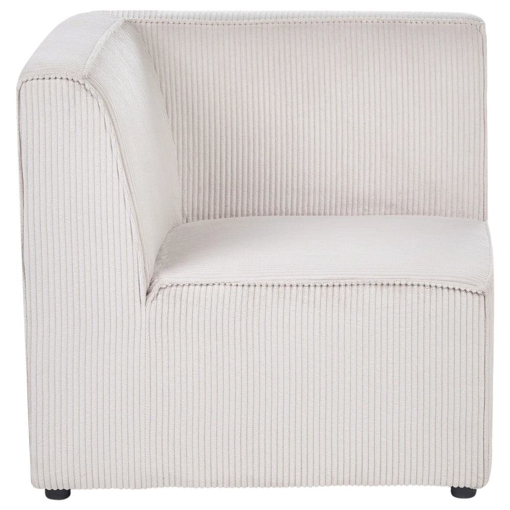 Divano modulare moderno a 3 posti in velluto a coste beige sporco stile classico salotto soggiorno