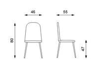Set 4 Sedie 46x55xH80 cm in Polipropilene Tamara Visone