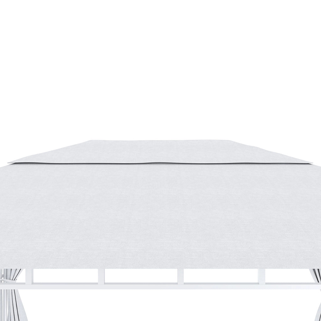 Gazebo Da Giardino 3 x 4 M Con Tende Laterali Richiudibili Struttura In Acciaio Bianco Robusto Copertura Impermeabile 180 g/m² Con 4 Teli Laterali Esterno Giardino Piscina Ombreggiante Privacy Bianco