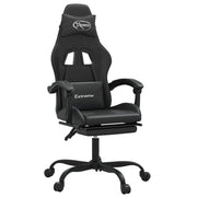 Sedia da Gaming | Sedia da e-sports con Poggiapiedi Nero in Similpelle