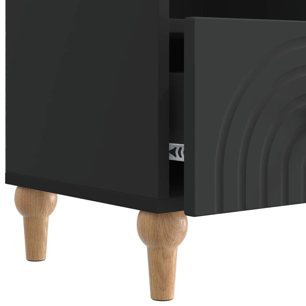 Mobile TV Nero 102 x 34,5 x 50 cm Legno ingegnerizzato