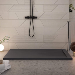 Piatto Doccia in Pietra 90x100 cm Bonussi Ardesia Calcutta Nero