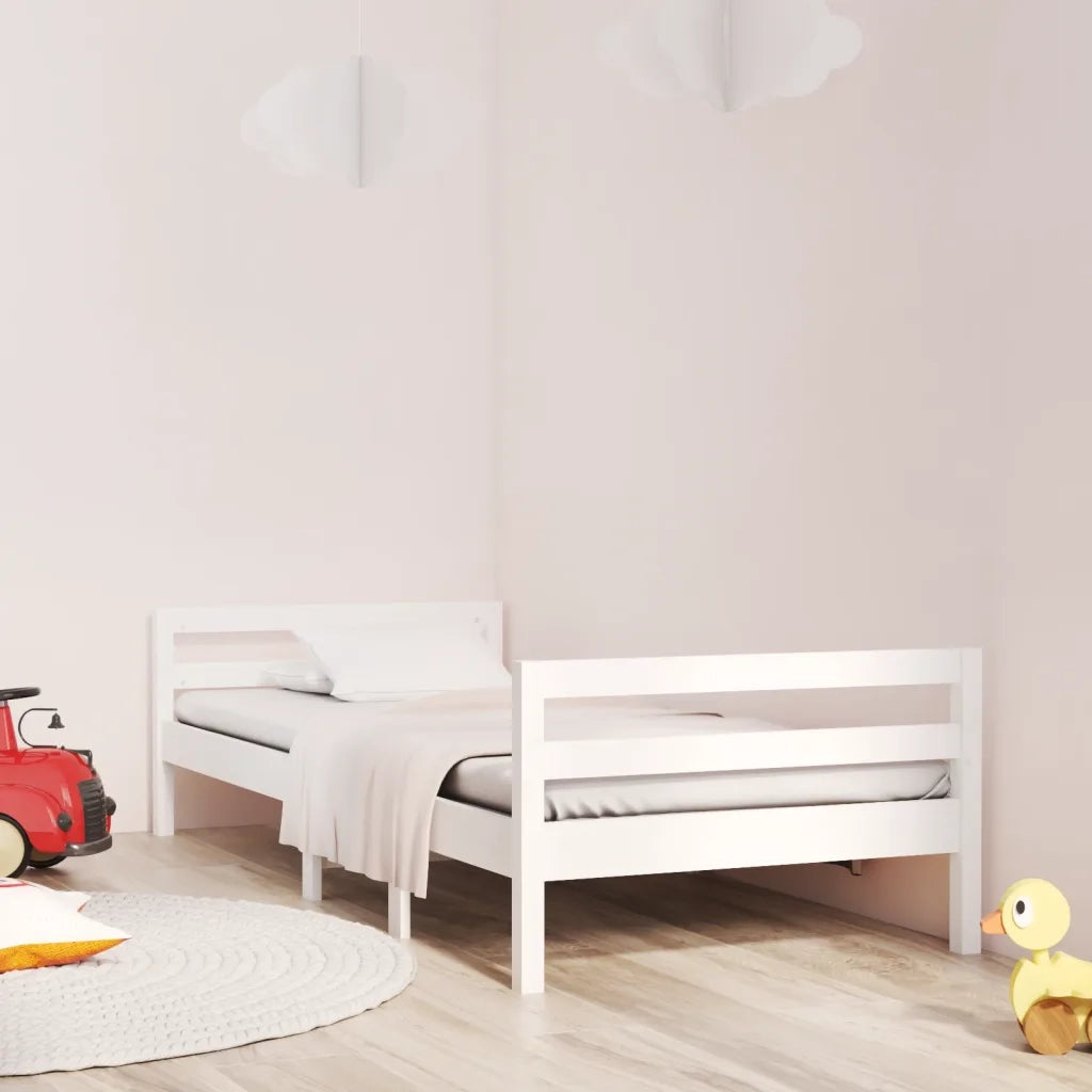 Giroletto senza Materasso Bianco 80x200 cm Legno Massello Pino 821630