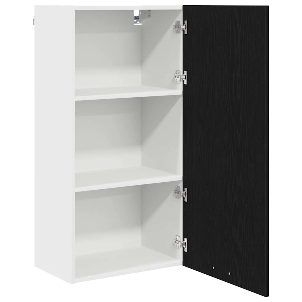 Armadio pensile con porta Rovere Nero e Bianco 50 x 31 x 100 cm 884347