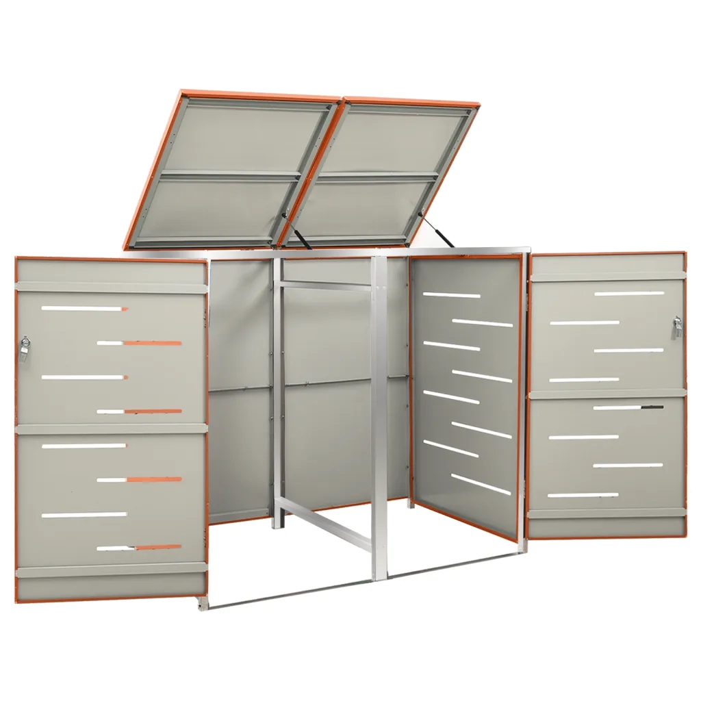 Copribidone per Spazzatura Singolo 69x77,5x112,5cm Acciaio Inox 149563