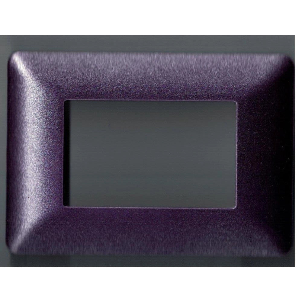 Trade Shop - Placchette Placche In Abs Per Serie Matix Bticino Compatibile 3 4 6 Moduli Color - Viola Metallizzato -4 Fori     -