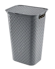 Cesta Portabiancheria con Coperchio Kubica Grigio Scuro 42 x 35 x 57 cm
