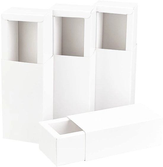 Confezioni di cartoncino rigido per pacchi - 16 pezzi - Carta kraft - Imballaggio - Solido - Sostenibile - Dimensioni 10,3 x 5,35 x 3,6 cm - Per feste e Natale - Dozzine di imballaggi