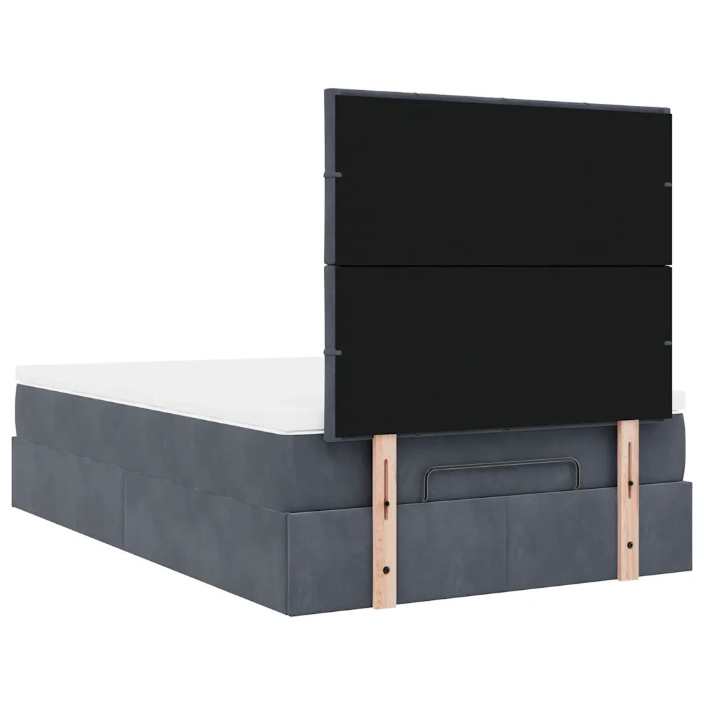 vidaXL Struttura Letto Pouf con Materassi 120x200 cm Velluto
