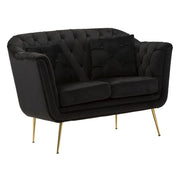 Divano VKH896, Nero, Poliestere, 130x83x91 cm