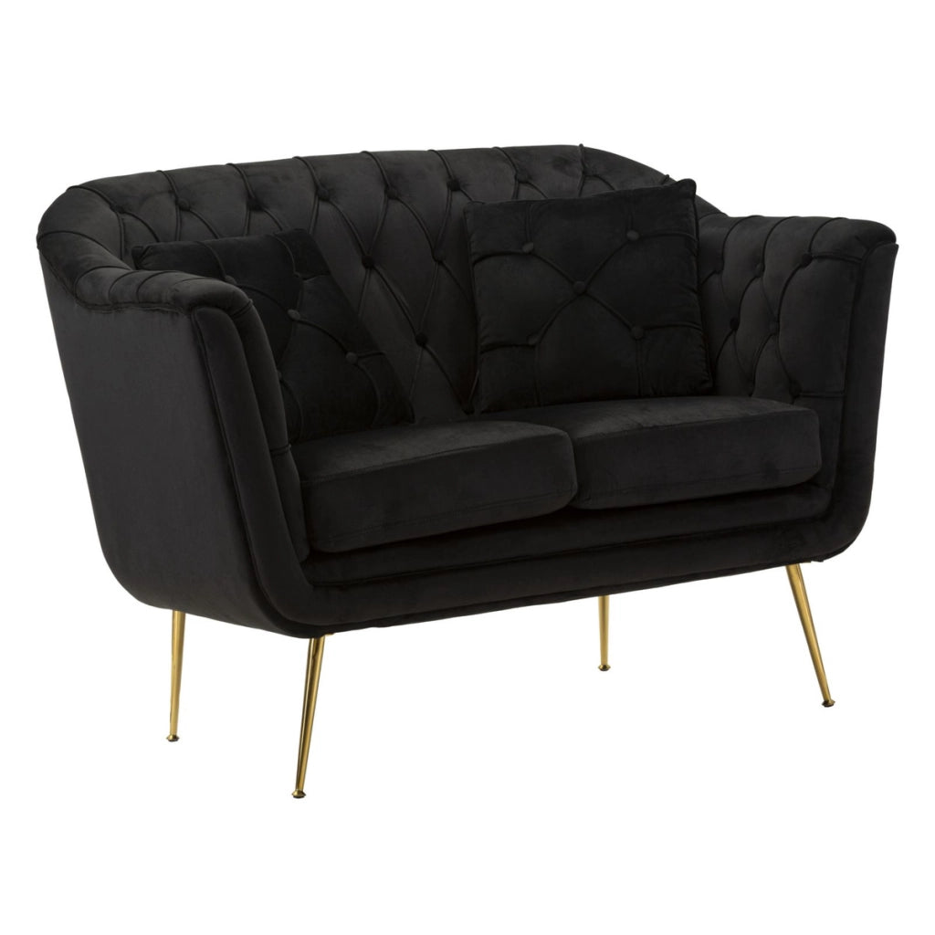 Divano VKH896, Nero, Poliestere, 130x83x91 cm