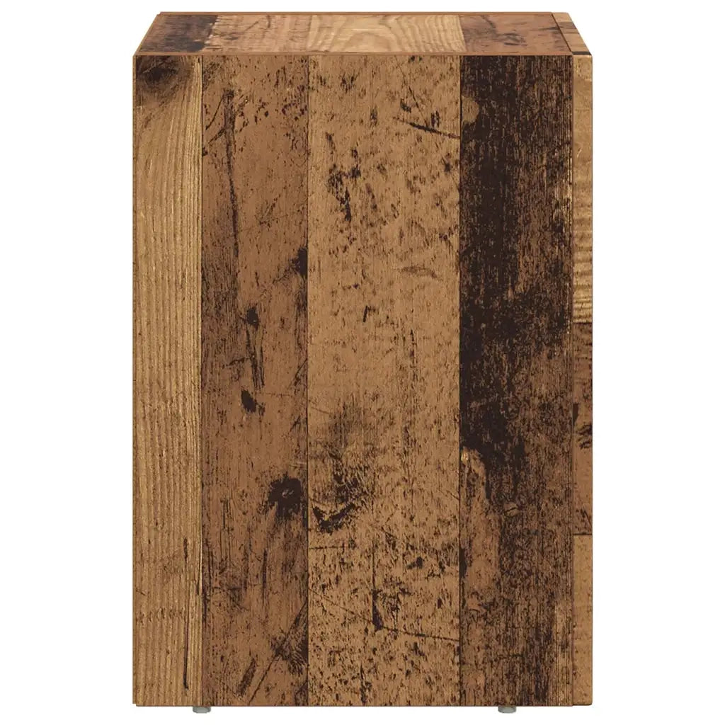 Set di 2 Comodini | Armadio da Notte | Mobiletto da notte Legno vecchio 29,5 x 33,5 x 50 cm