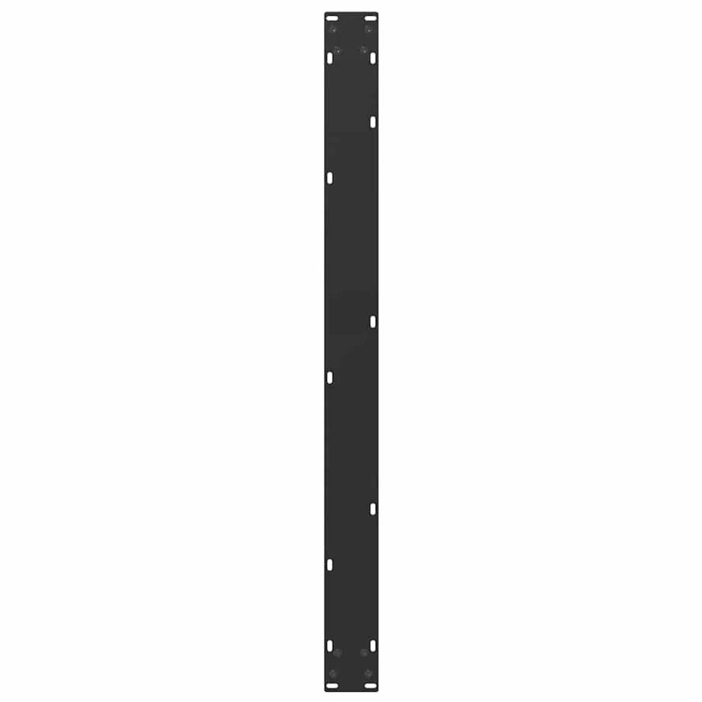 Set di 2 gambe per tavolo regolabili a forma di U 100 x 72 cm design estetico moderno in acciaio nero 02_0057436