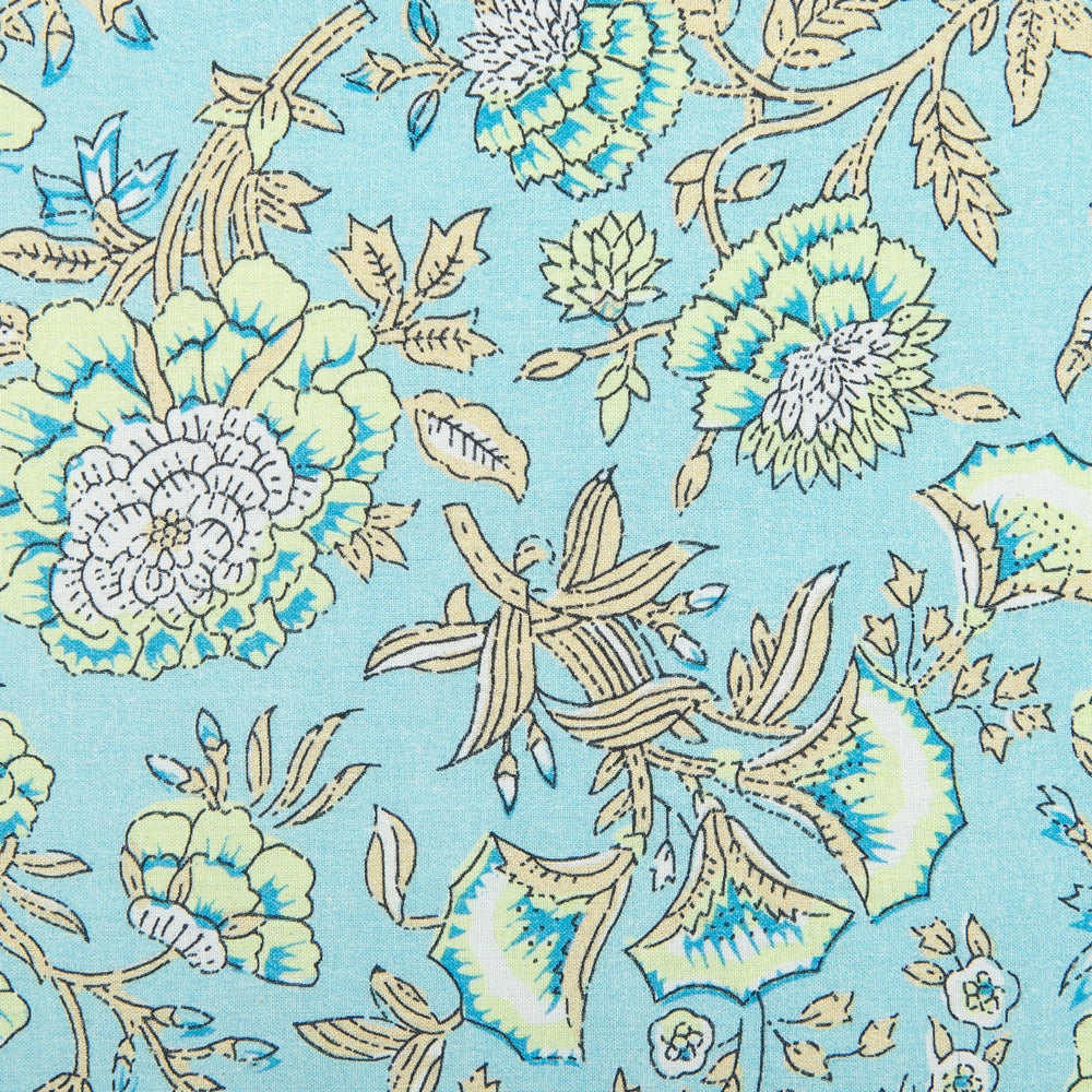 Cuscino decorativo cotone motivo floreale 45 x 45 cm fodera rimovibile cerniera accessori decorativi