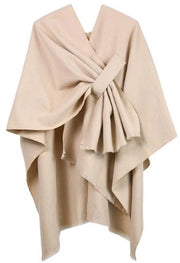 Poncho con Disegno Flessibile - Poncho con Trama a Maglia - Scialle per Donne - Cappotto per Donna - Cappotto soffice a Pashmina - Capa più ampia per Donna