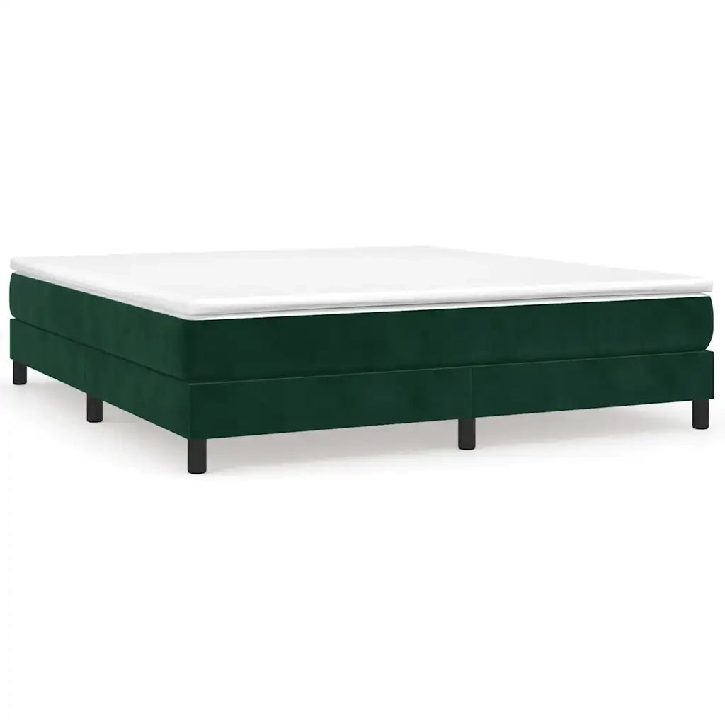 Struttura Letto a Rete a Molle Verde Scuro 180x200 cm in Velluto 3120787