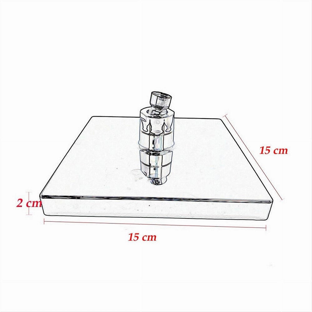Trade Shop - Soffione Doccia Quadrato 15cm A Led Rgb Bagno Miscelatore 79903 Per Cromoterapia -
