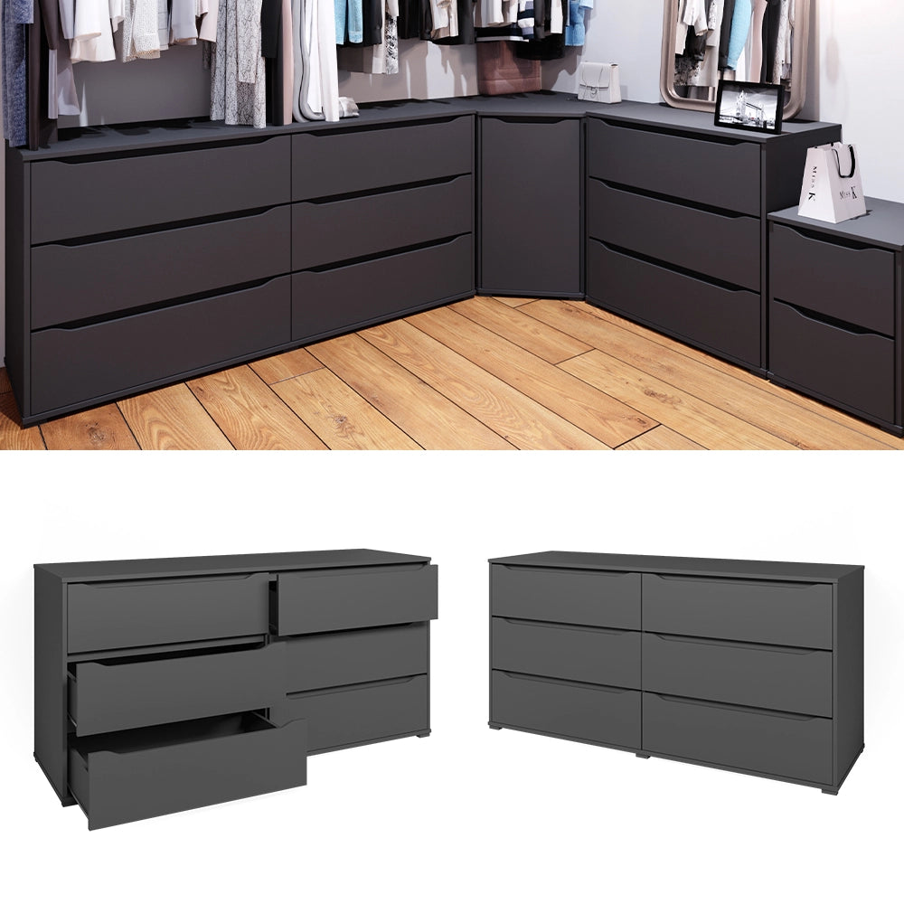 Vicco Cassettiera per camera da letto Antracite 48 x 77.6 cm