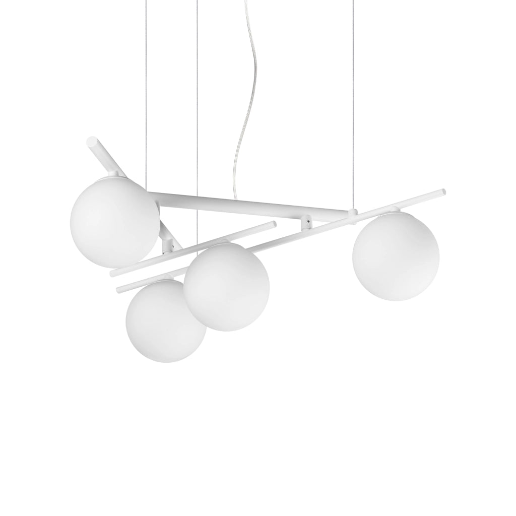 Lampadario Atlas 4 Luci G9 Bianco