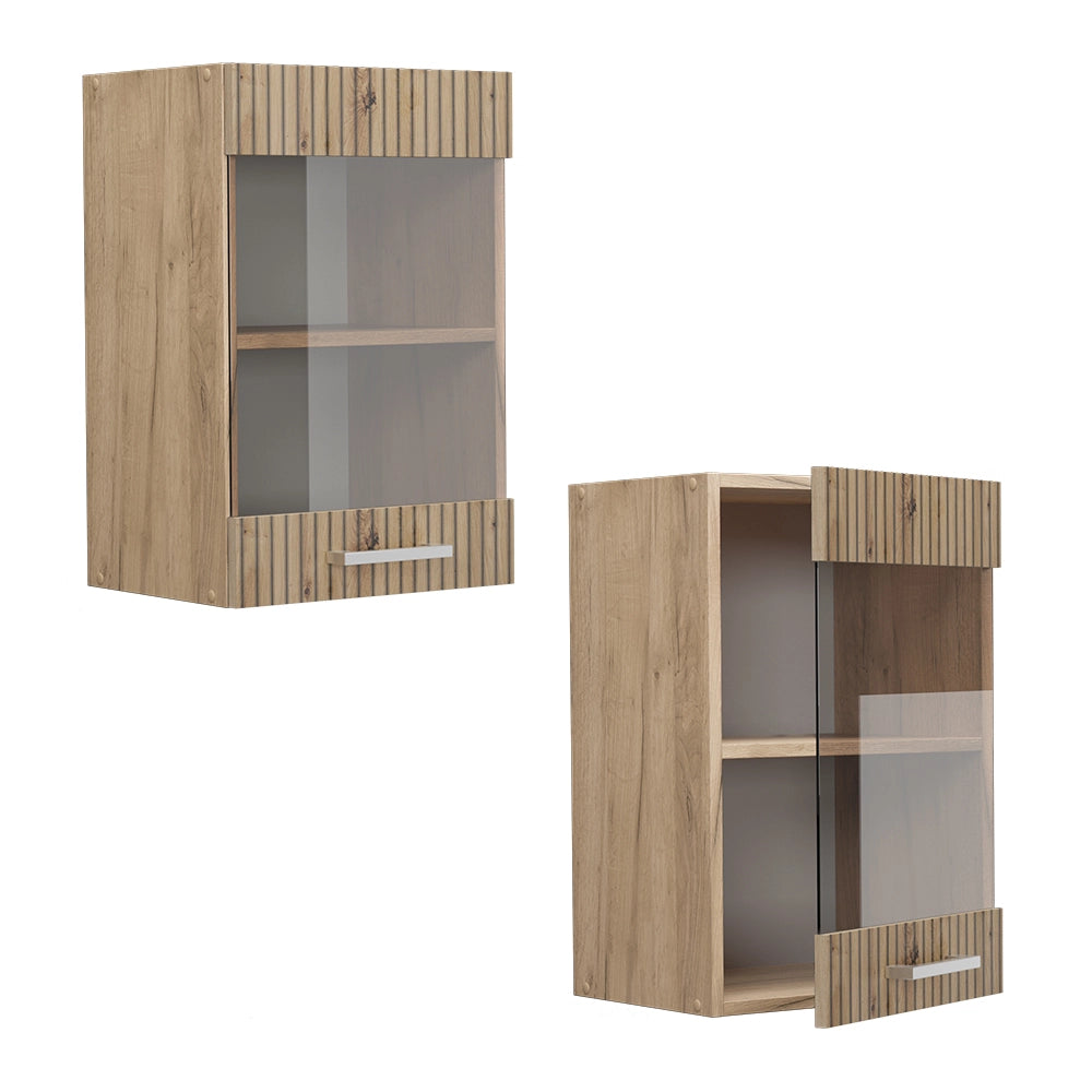 Vicco Mobile da cucina in vetro Rovere artigianale 40 cm