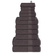 Set Asciugamani 12 pz Antracite 360 gsm 100% Cotone