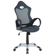 Sedia da ufficio Girevole in tessuto a rete grigio e verde Meccanismo di inclinazione del sedile regolabile in altezza Schienale ergonomico